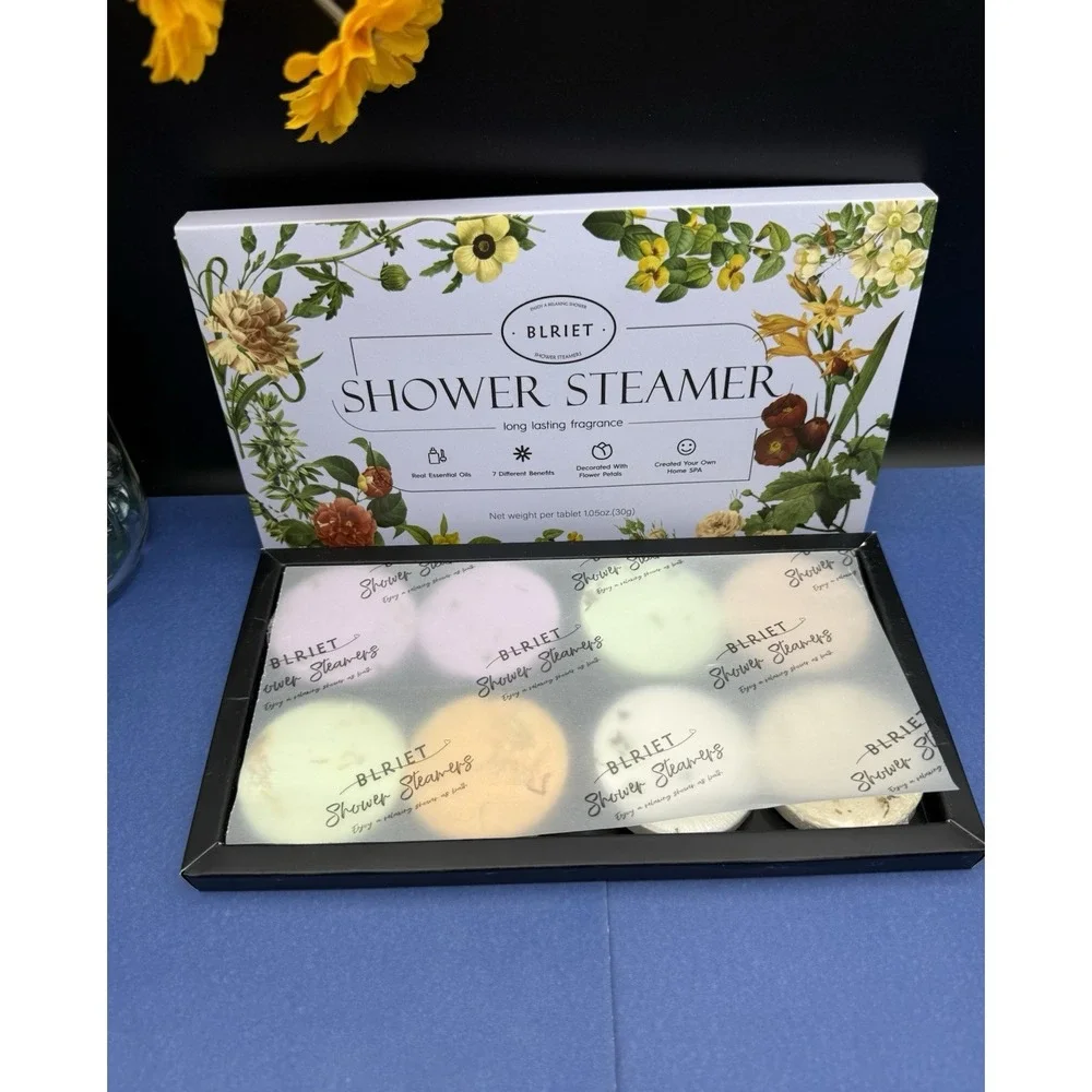 Shower Steamers Aromatherapy BLRIET 8 Pack New In Box. Individually Wrapped